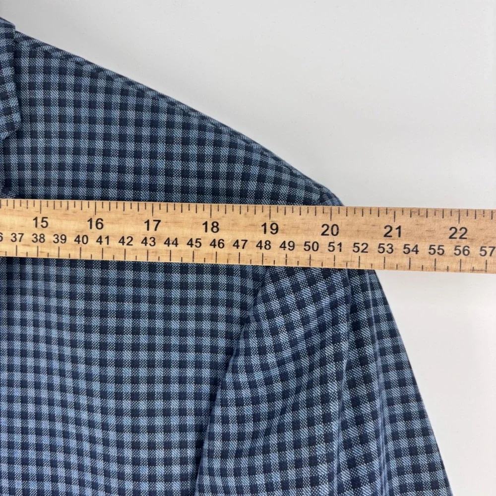 Michael Kors Blazer Mens 42R Blue Gingham Check Sport Coat Jacket Professional